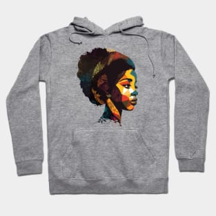 Black Women Power, African American History Geometric Art Hoodie